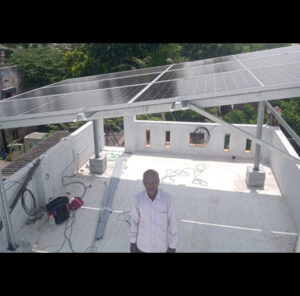 happy customer with our completed work
